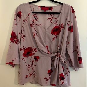 Peplum Flower Top